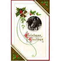 Vintage Christmas Photo Sculpture Ornament