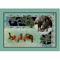 Vintage Christmas Photo Sculpture Ornament
