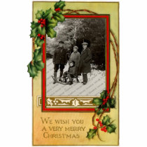 Vintage Christmas Photo Sculpture Ornament