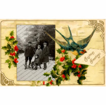 Vintage Christmas Photo Sculpture Ornament