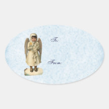Vintage Christmas Present Gift Tag Sticker