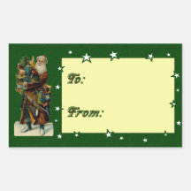 Vintage Christmas Present Gift Tag Sticker