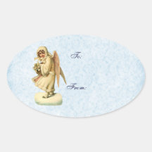 Vintage Christmas Present Gift Tag Sticker