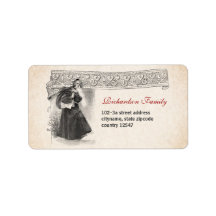 vintage Christmas Santa Claus address labels
