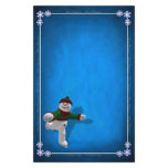 Vintage Christmas Stationery: Skating Snowman