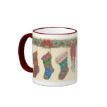Vintage Christmas Stockings Mug