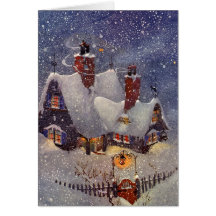 Vintage Christmas Thank You Cards