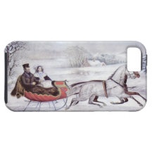 Vintage Christmas; The Road Winter, Romantic Ride iPhone 5 Covers