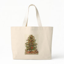 Vintage Christmas Tree Tote Bags