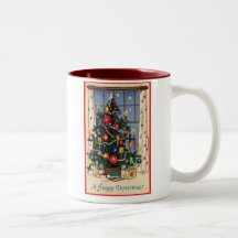 Vintage Christmas Tree Coffee Mug