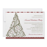 Vintage Christmas Tree Invitation