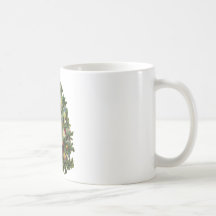 vintage christmas tree mugs
