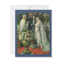 Vintage Church Wedding Ceremony; Bride and Groom Announcements