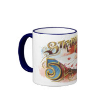 Vintage Cigar Label Art, Staight Five Casino Game Coffee Mug