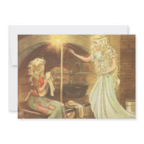 Vintage Cinderella and Fairy Godmother Personalized Announcements