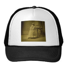 Vintage Circus Freak Midget Woman Mesh Hat