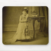Vintage Circus Freak Midget Woman Mousepad