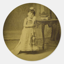 Vintage Circus Freak Midget Woman Stickers