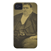 Vintage Circus Freak Sideshow Fat Man iPhone 4 Covers