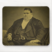 Vintage Circus Freak Sideshow Fat Man Mouse Pad