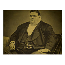 Vintage Circus Freak Sideshow Fat Man Postcards