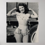 Vintage Circus Muscle Girl Photo Poster posters