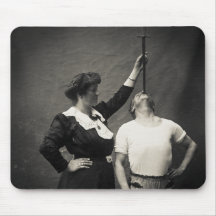 Vintage Circus Sideshow Sword Swallower Freak Mousepad