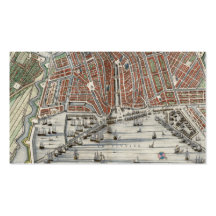 Vintage city map of Amsterdam bookmark Business Card Template