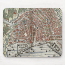 Vintage city map of Amsterdam Mouse Pads