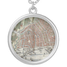 Vintage city map of Amsterdam Pendants