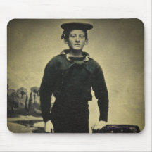 Vintage Civil War Sailor Daguerreotype Mousepad