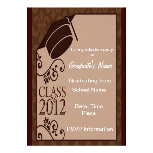 Vintage Class of 2012 Invitations