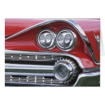 Vintage Classic Car Grill Photograph Card