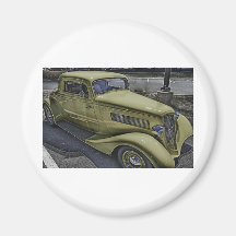 Vintage Classic Car HDR Photo Picture Tshirt Mug + Magnets