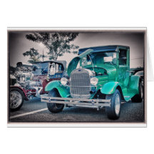 Vintage Classic Pickup Truck Photo Picture T Shirt Card