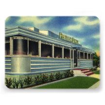Vintage Classic Retro Restaurants, Pelican Diner Personalized Invites