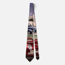 Vintage Classic Sedan Cars Driving on the Freeway Neck Ties
