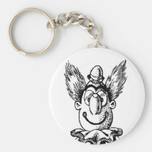 vintage clown keychain
