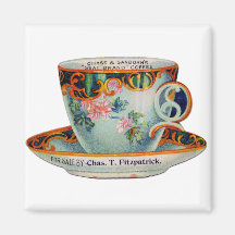 Vintage Coffee Cup Refrigerator Magnets