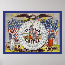 Vintage Coffee Label ~ 1862 Poster