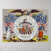 Vintage Coffee Label ~1862. Posters