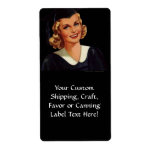 Vintage College Co-Ed Graduation Woman labels