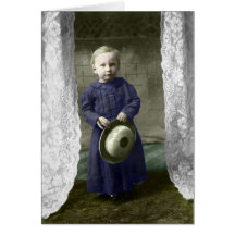 Vintage Colorized Note Card