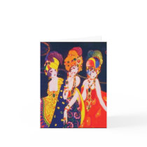 Vintage Colourful Deco Women with Jewellery