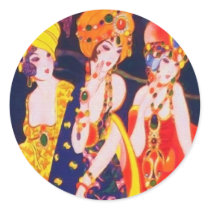 Vintage Colourful Deco Women with Jewellery