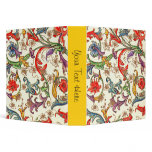 Vintage Colourful Scrolling Binders