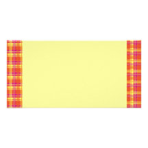 Vintage Colours Plaid Photo Card