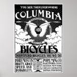 Vintage Columbia Bicycles Advertisement Poster