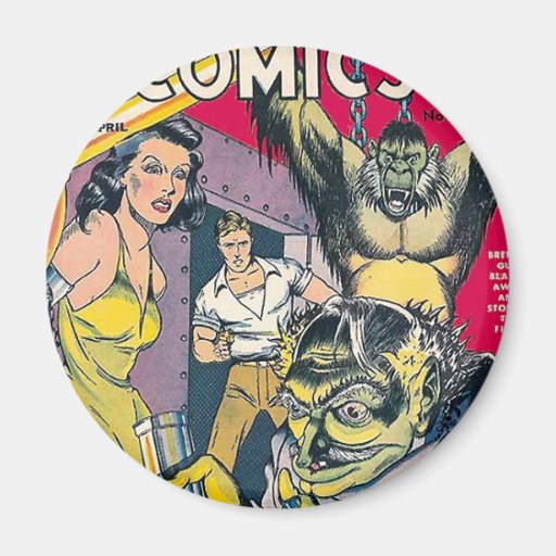 Vintage Comic Book Cover Art Fridge Magnet