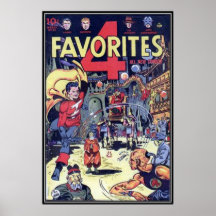 Vintage comic strips - poster